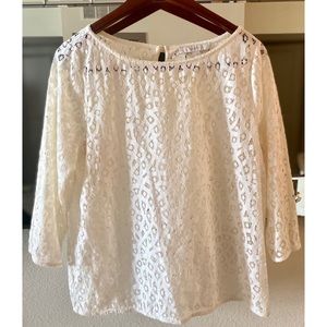 LOFT Lace Top in cream | L